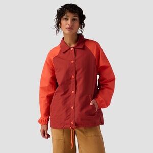 Women's Stoic Utility Coaches Jacket (Tigerlily/Red Ochre) Size Small